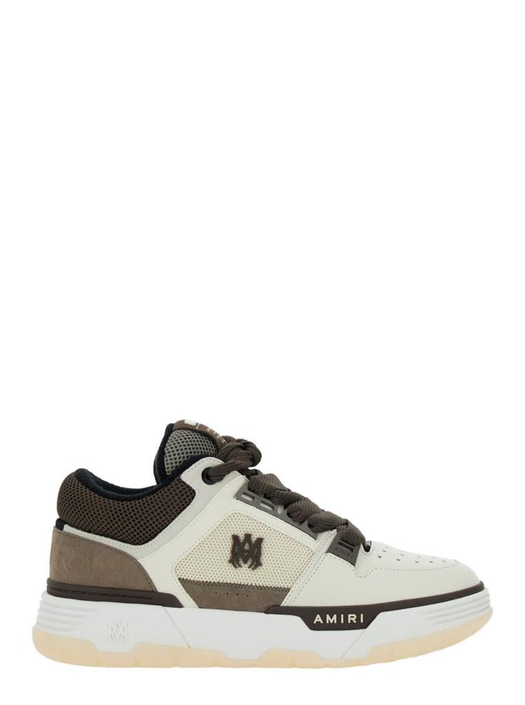 AMIRI Brown Low Top Sneakers With Logo Detail On The Side And Mesh Panels In Suede Man