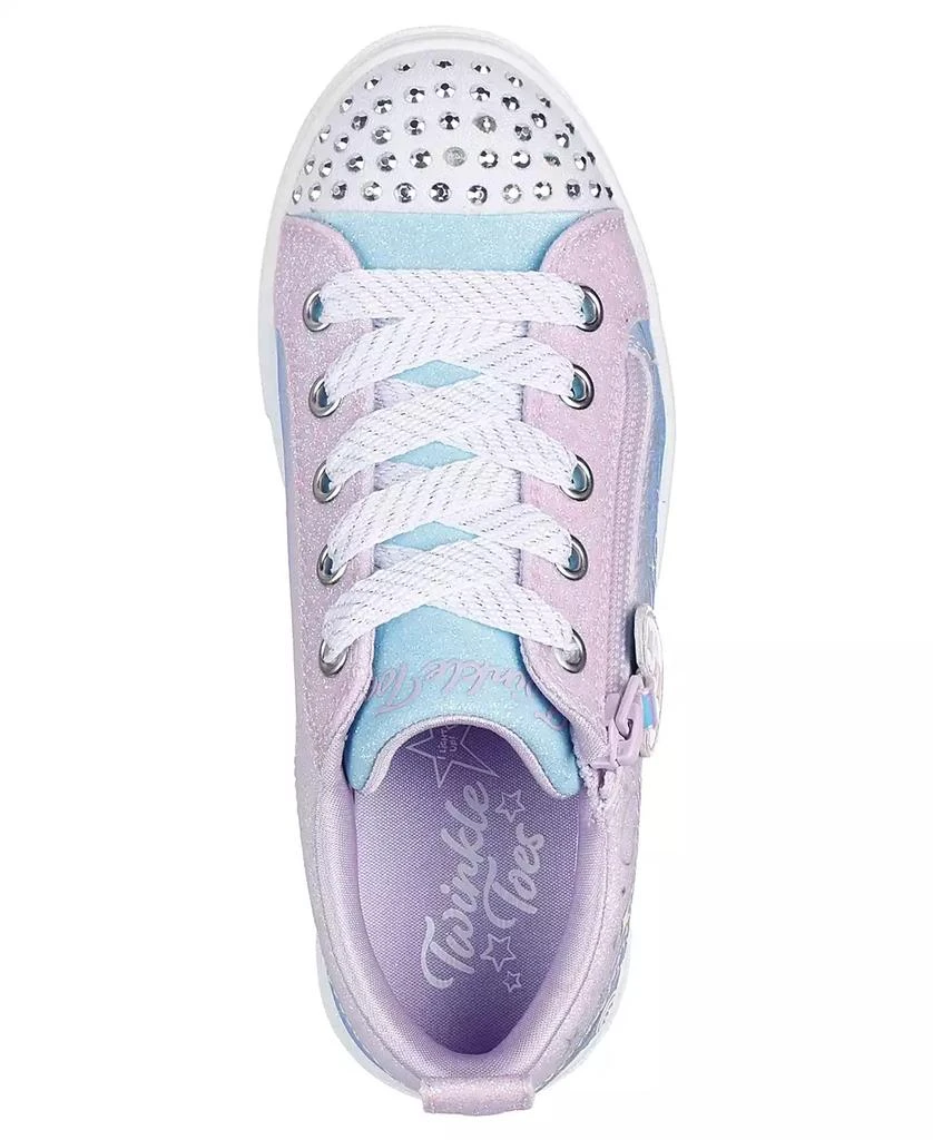 SKECHERS Toddler Girls Twinkle Toes: Twinkle Sparks - Heart Charm Light-Up Casual Sneakers from Finish Line 5