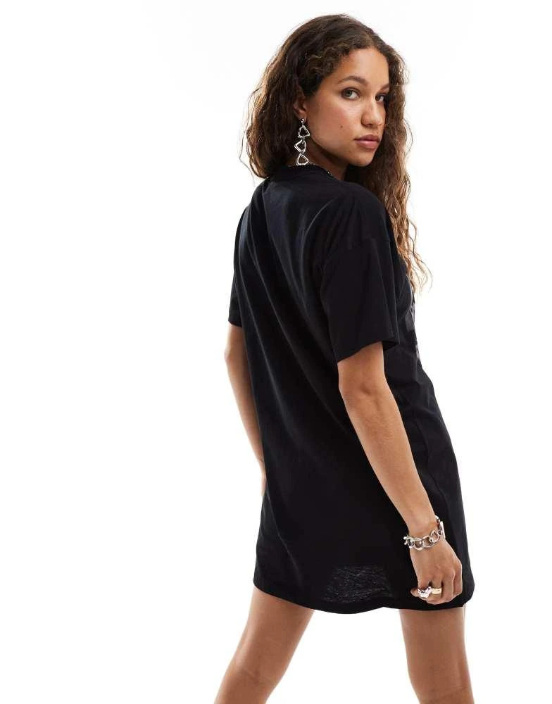 ALL SAINTS AllSaints Riproar printed t-shirt dress in black 4