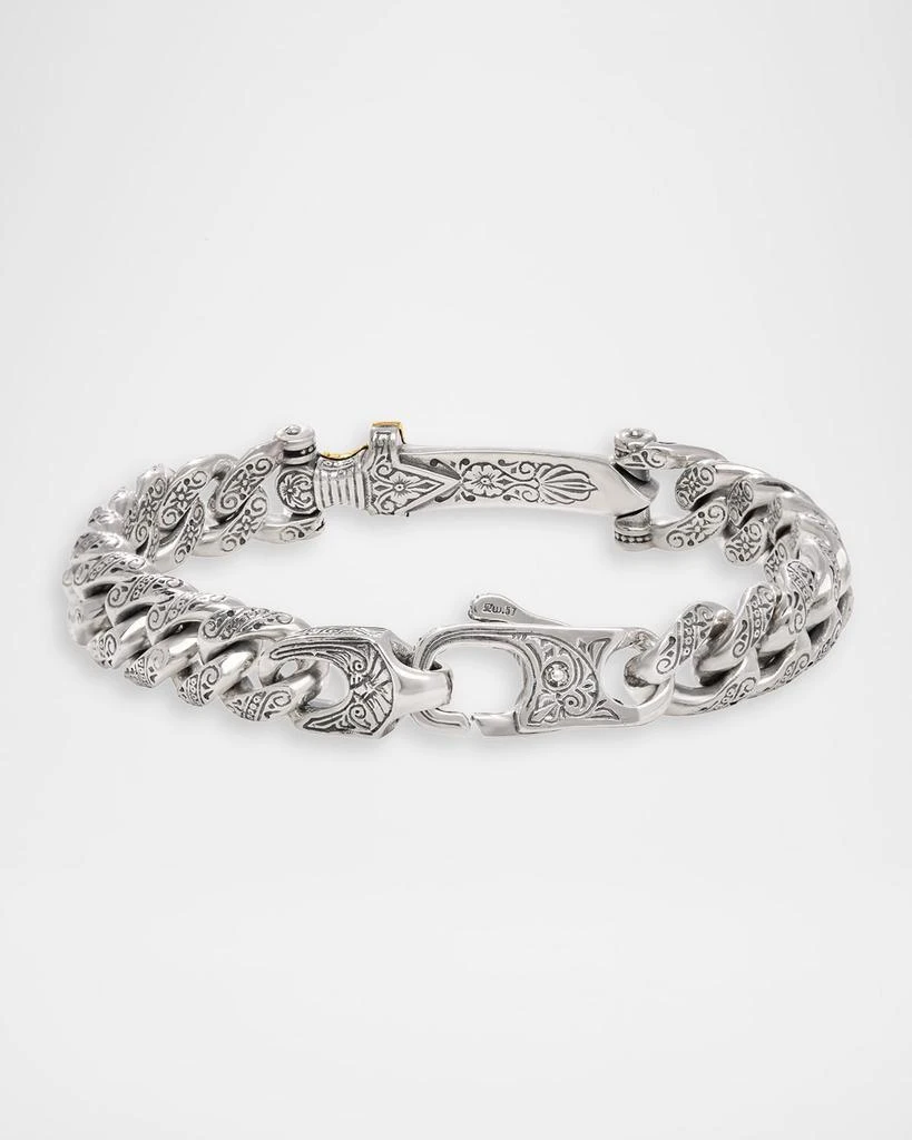 Konstantino Men
s Sterling Silver and Bronze Sword Bracelet 3