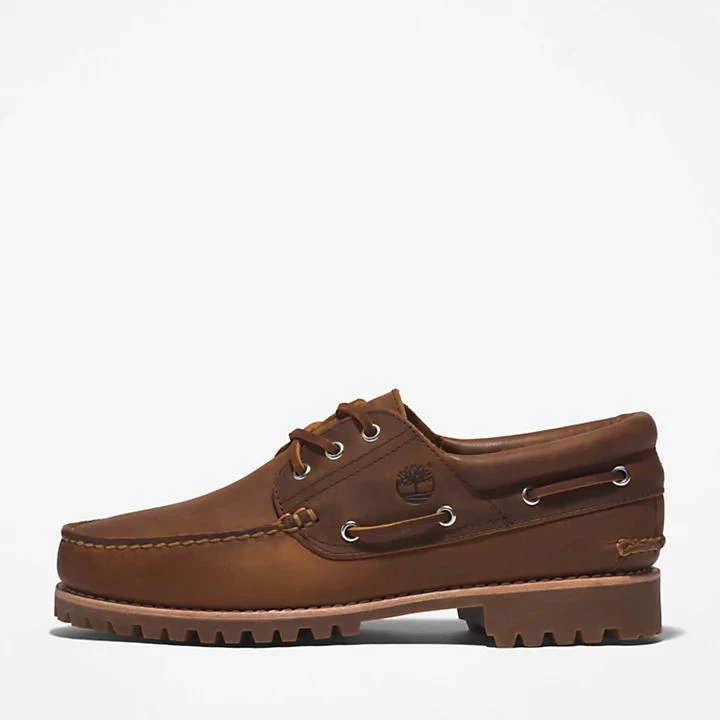 Timberland 3-Eye Lug Handsewn Boat Shoe for Men in Light Brown 8