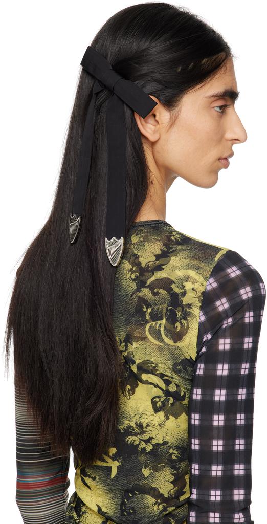 Black Metal Ribbon Tie Hair Clip – On Sale Now with Up to 10% Off