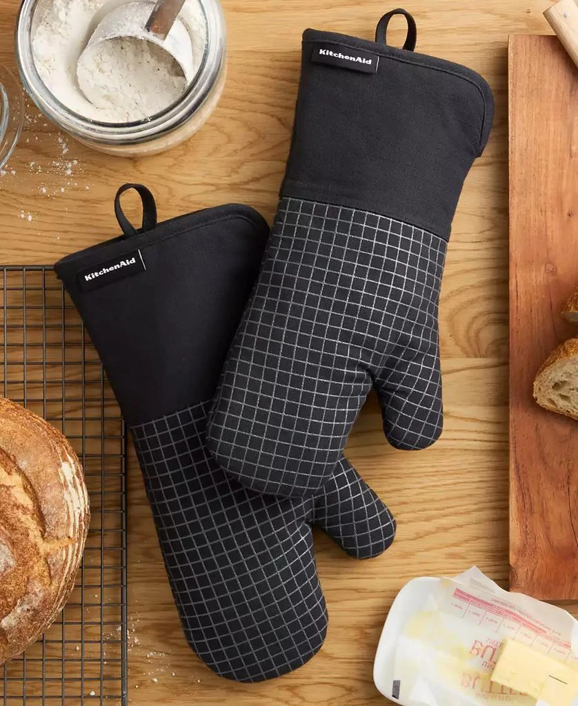 KitchenAid Gourmet Series Gridlines Oven Mitts Set, Pack of 2 4
