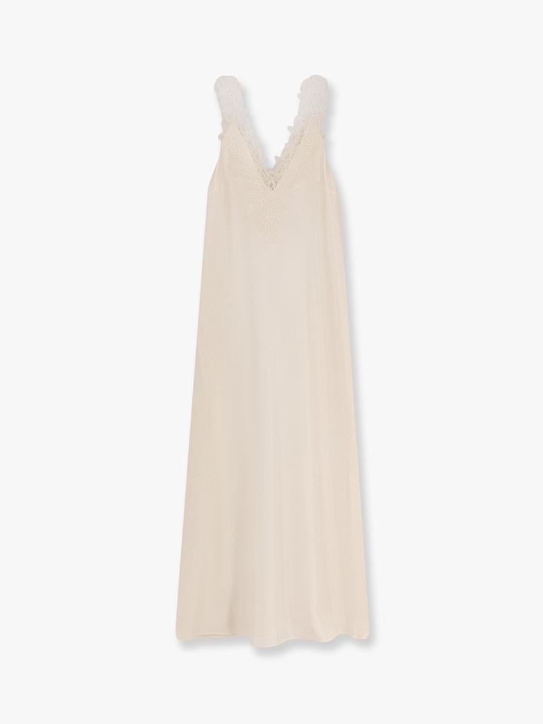 Rohe Long silk dress with lace details