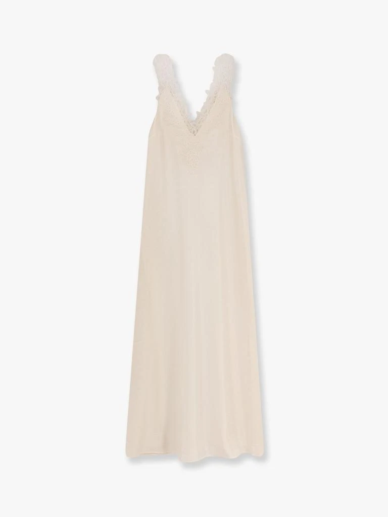 Rohe Long silk dress with lace details 1