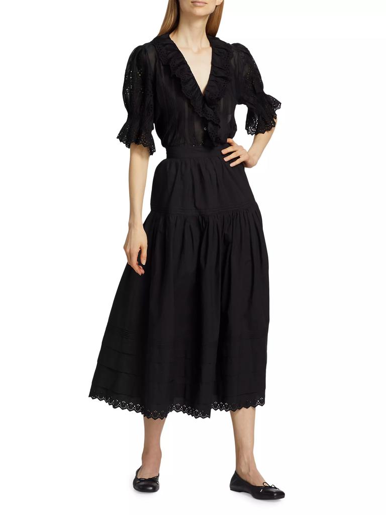 DÔEN Henri Voile Eyelet Top