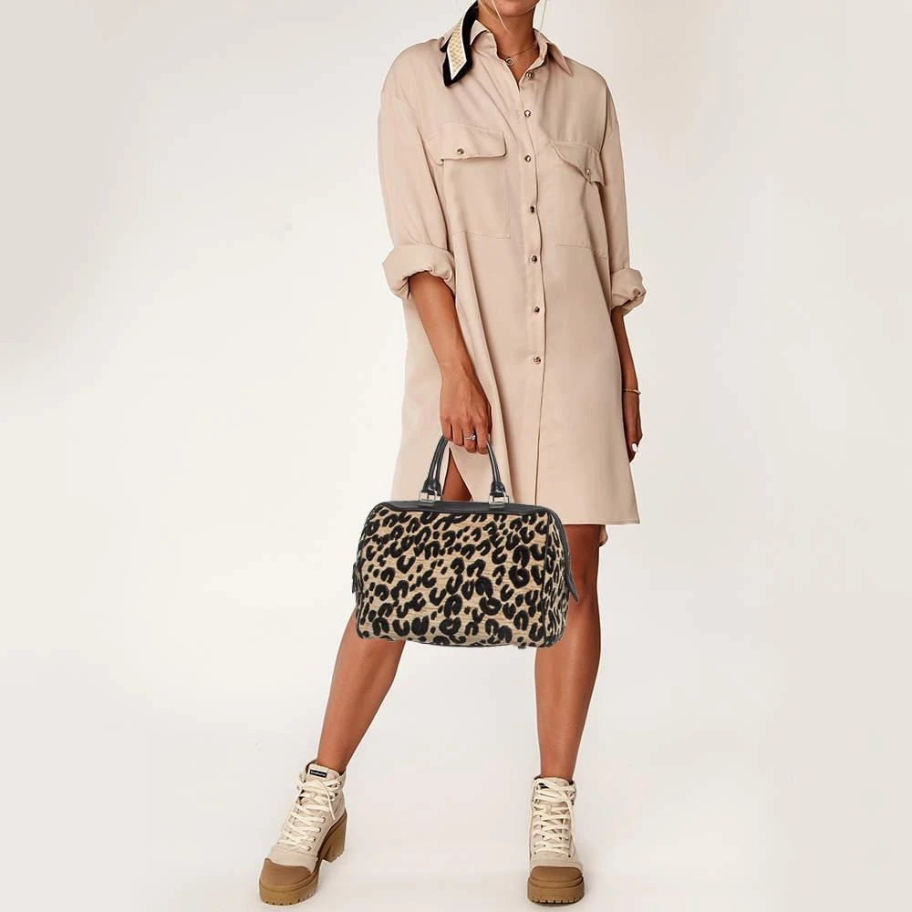 Louis Vuitton Louis Vuitton Beige/Black Leopard Print Jacquard Velvet Stephen Sprouse Speedy Bag 2