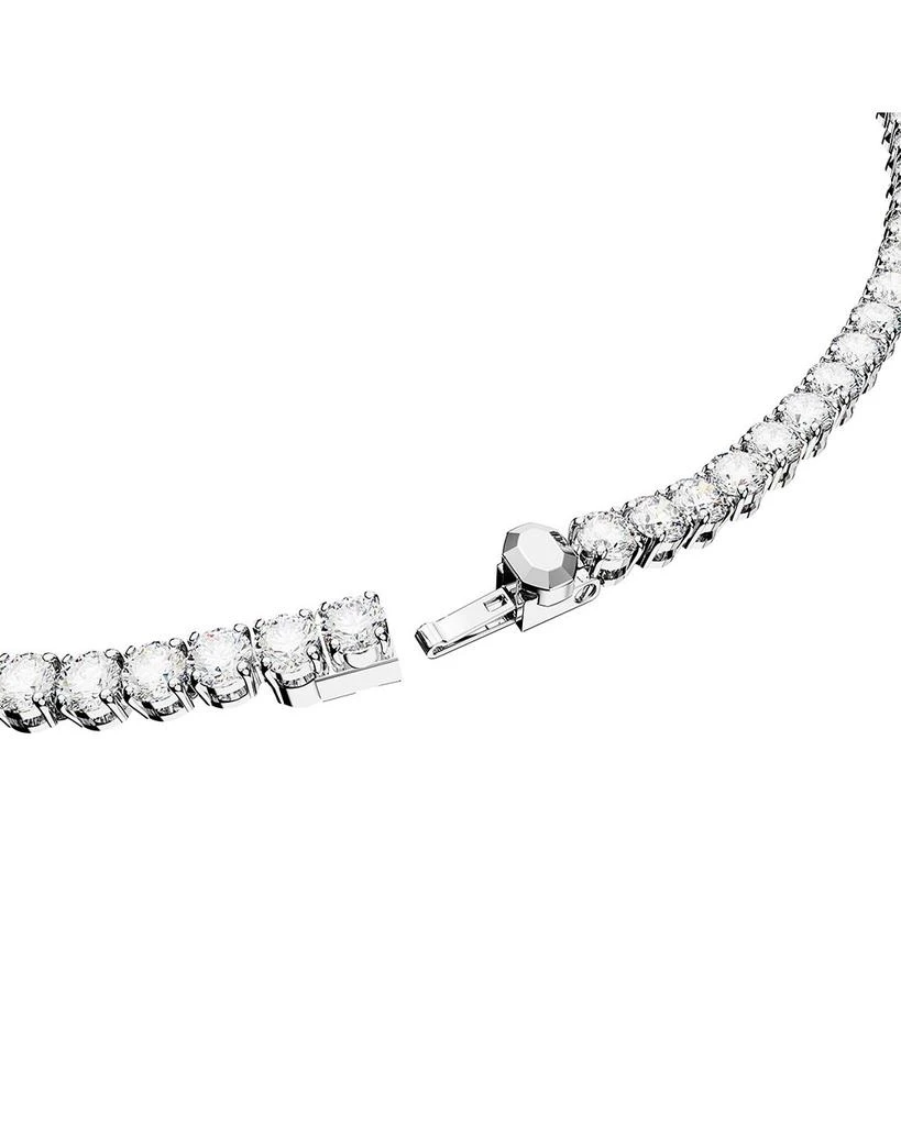 Swarovski Matrix Tennis Necklace & Stud Earrings Set in Rhodium Plated 8
