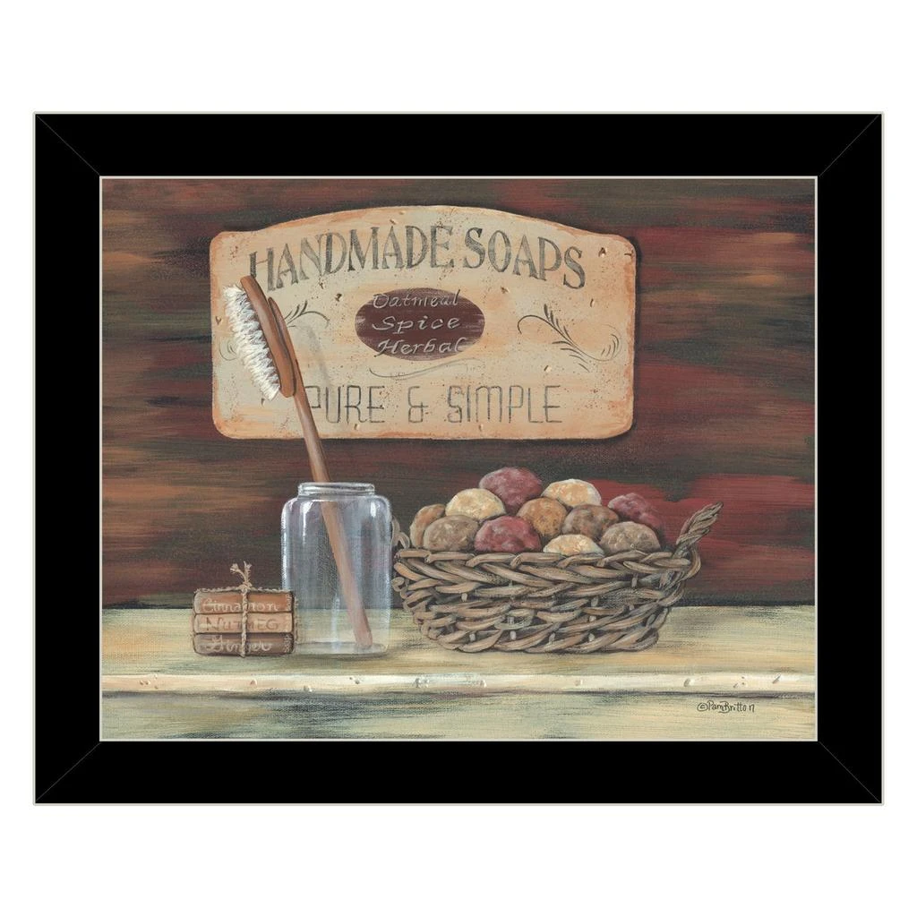 Hivvago HANDMADE SOAPS 5 Black Framed Print Bathroom Wall Art 2