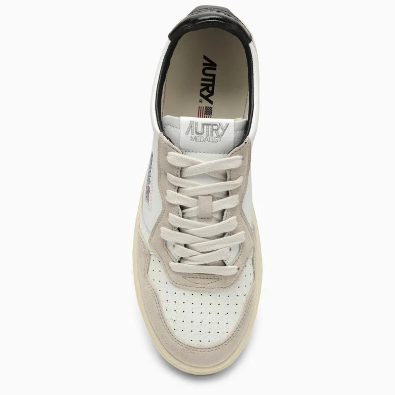 AUTRY Medalist trainer in white/black leather and suede 4