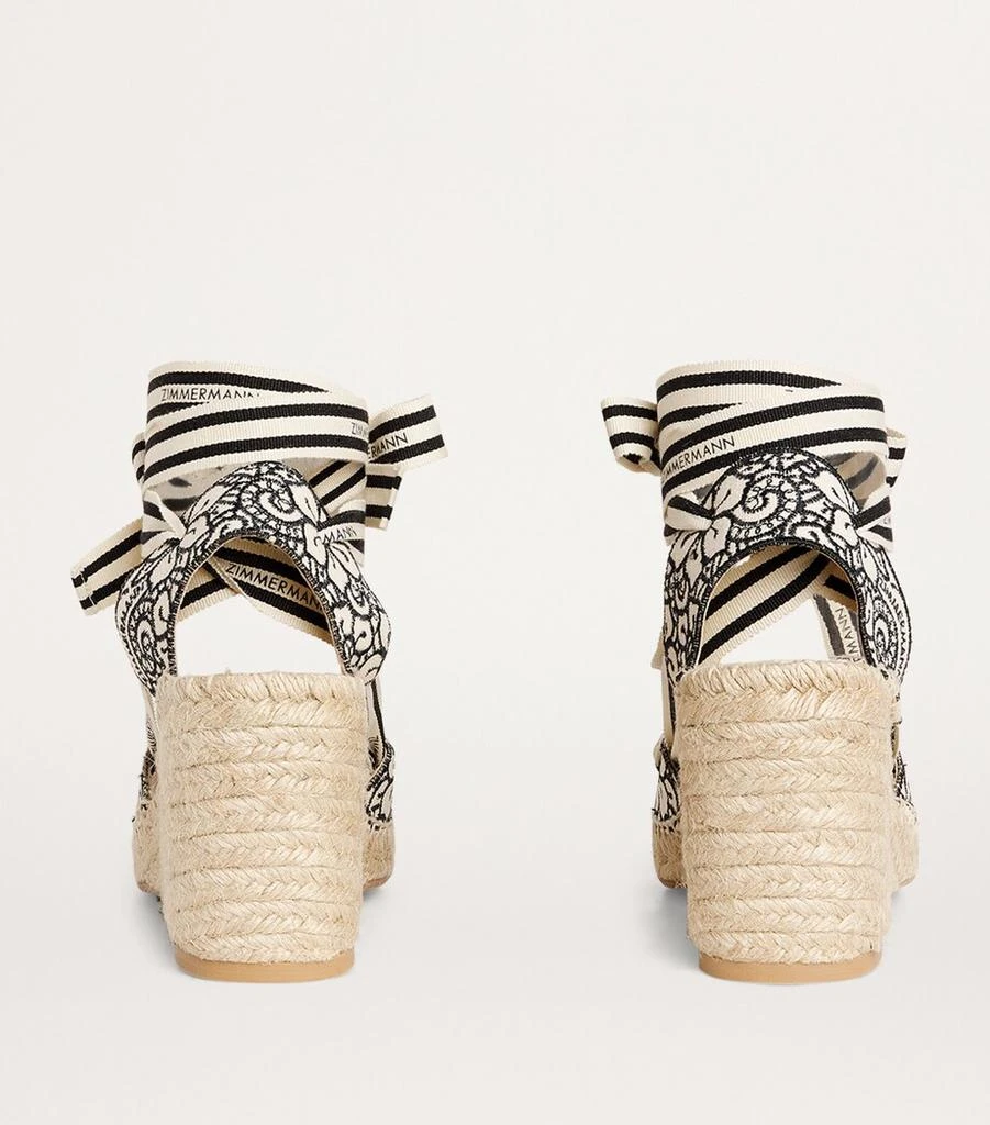 Zimmermann Embroidered Espadrille Wedges 95 4
