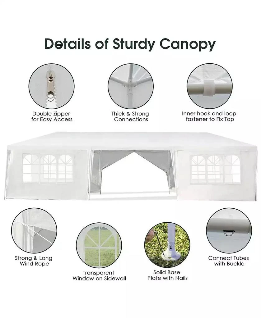 GIVIMO 10 x 30 Feet Outdoor Canopy Tent with 6 Removable Sidewalls and 2 Doorways 6