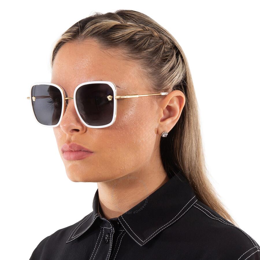 Versace Dark Grey Square Ladies Sunglasses VE2247D 147187 57