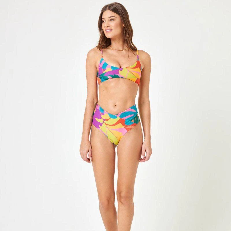 L*Space Printed High Tide Bikini Bottom Copacabana 1