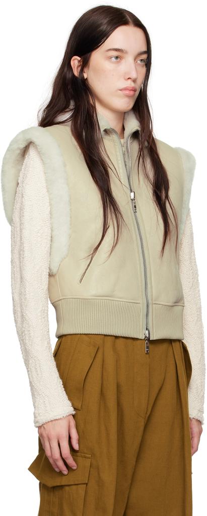 Isabel Marant Off-White Edwina Reversible Shearling Vest