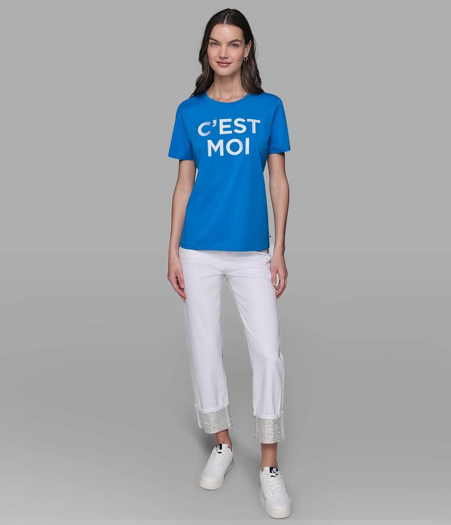 Karl Lagerfeld Paris CEST MOI LOGO TEE MERCERIZED 3