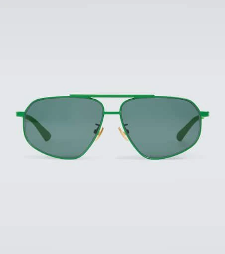 Bottega Veneta Metal-frame aviator sunglasses 1