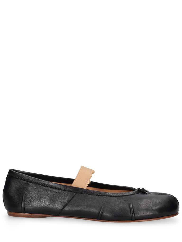 MAISON MARGIELA 10mm Tabi Leather Ballerina Flats