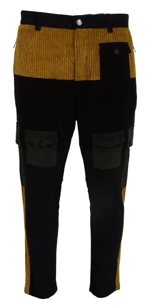 Dolce & Gabbana Dolce & Gabbana Elegant  Tape Trousers with yellow Men's Accent 1