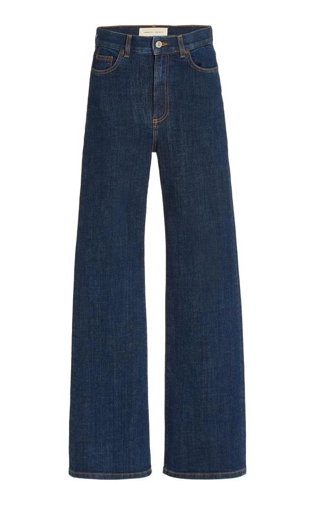 Jeanerica Jeanerica - Pyramid Stretch High-Rise Flared-Leg Jeans - Blue - 26 - Moda Operandi 1