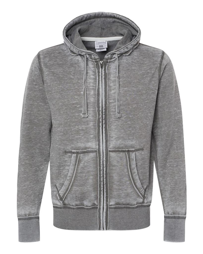 J America Men's Vintage Zen Fleece Full-Zip Hooded Sweatshirt