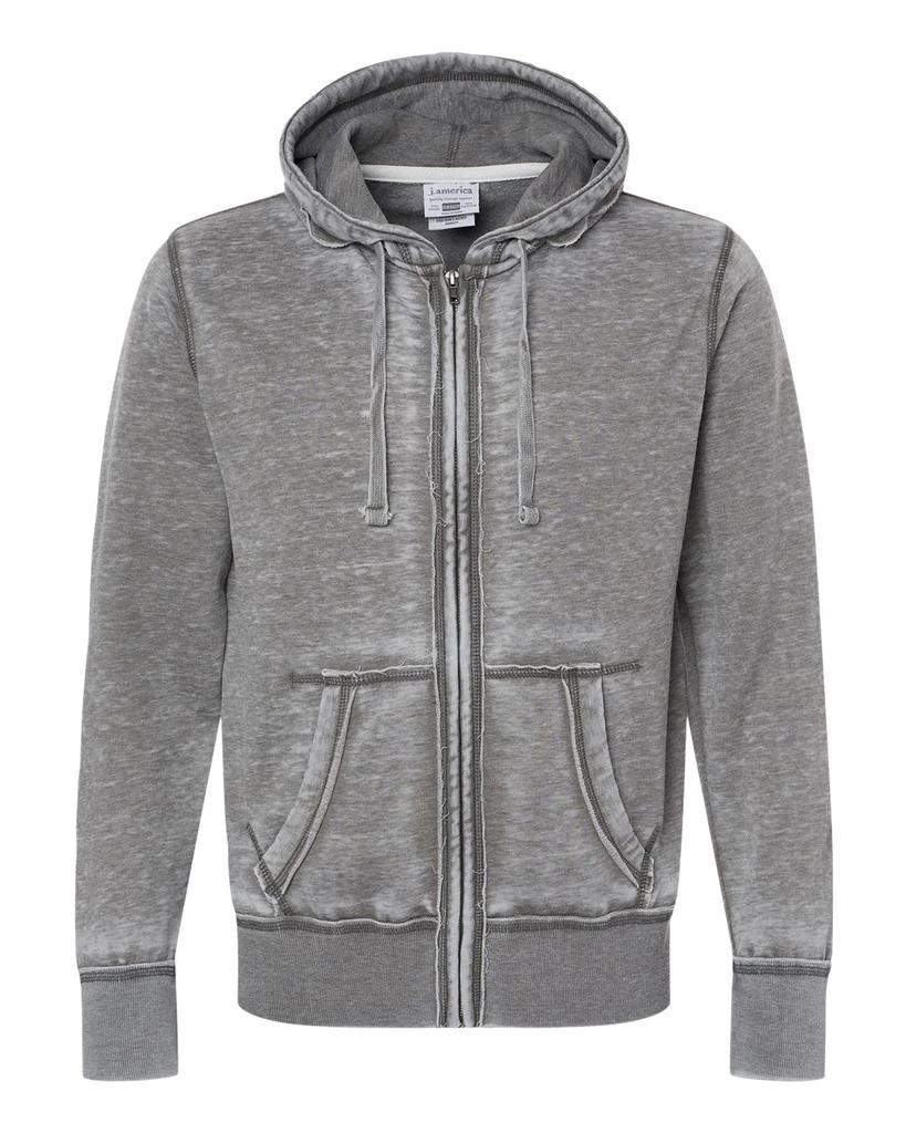 J America Men's Vintage Zen Fleece Full-Zip Hooded Sweatshirt 1
