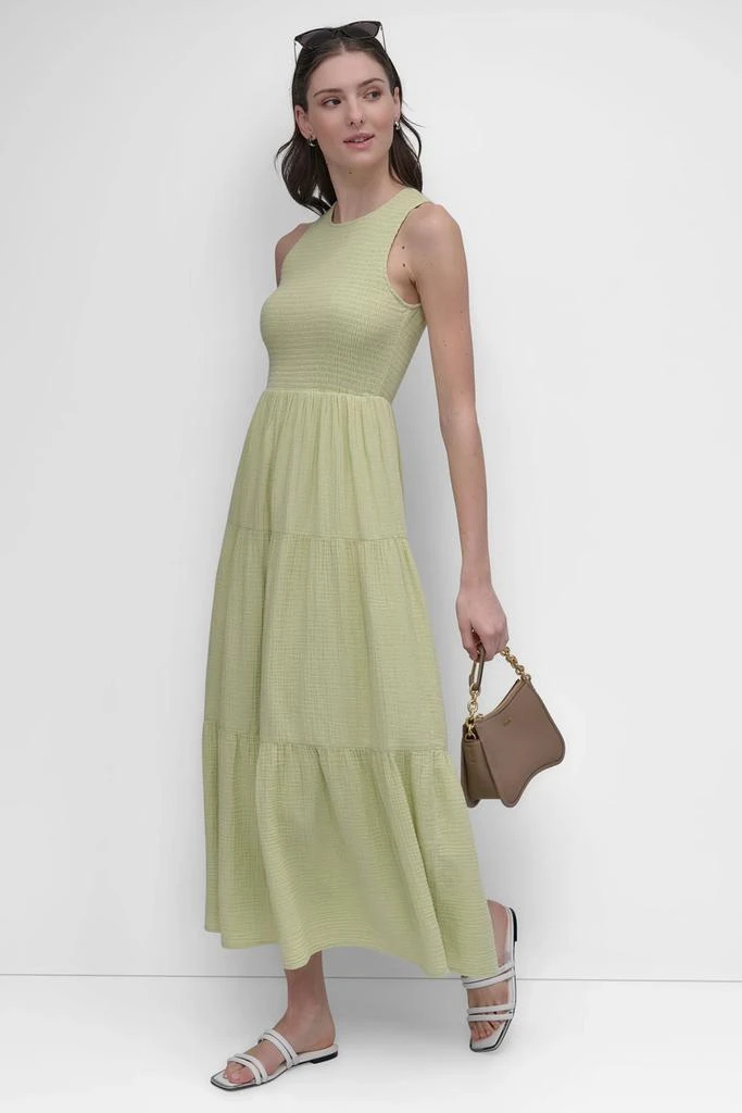 DKNY GAUZE TIERED SMOCKED DRESS 3