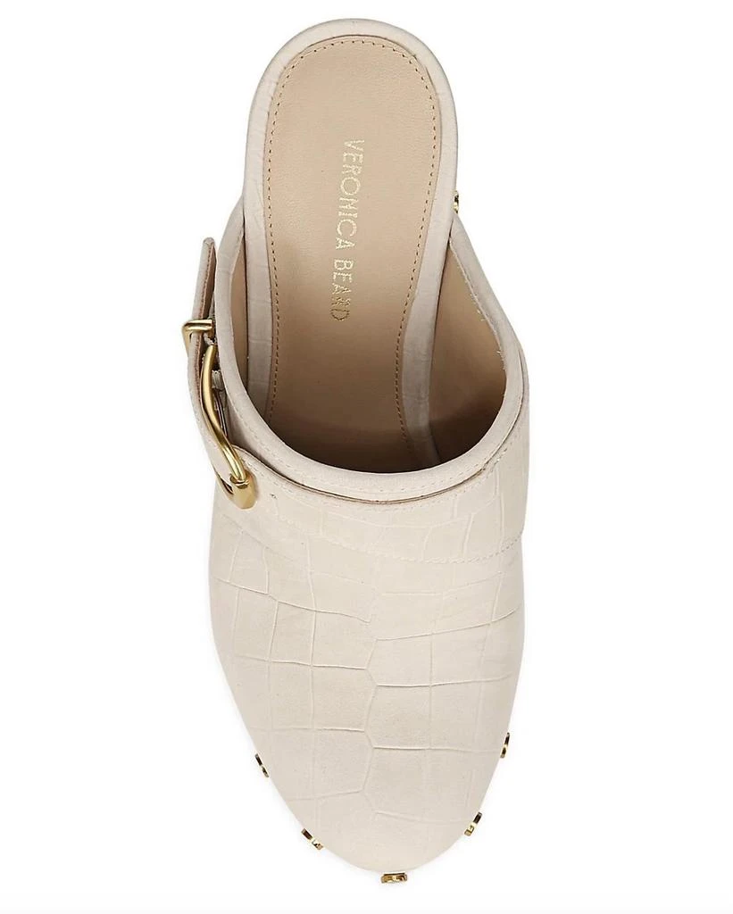 VERONICA BEARD Alek Platform Clog Sandal In Ivory 4