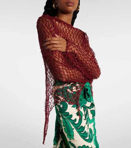 ETRO Open-knit sweater and printed crop top set 8