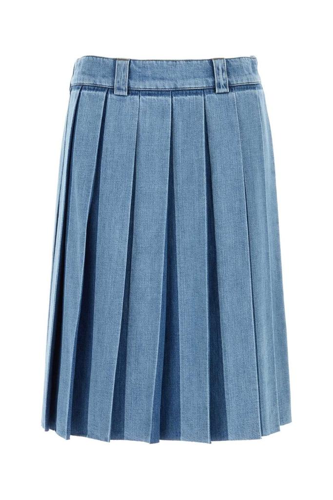 スカート MIUMIU Green Skirt miu-miu-Pistachio-Green-Nylon-