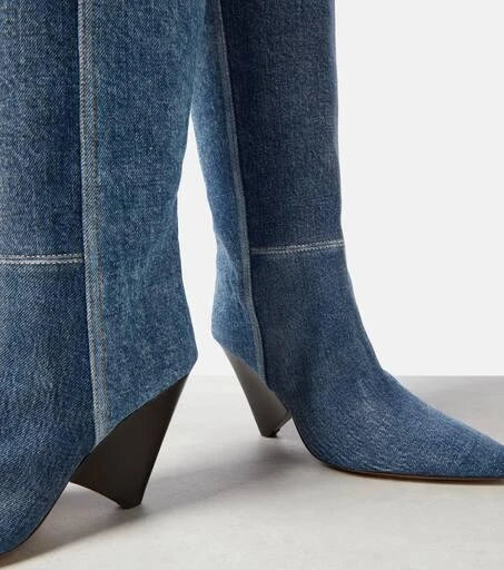 Isabel Marant Lakita denim knee-high boots 6