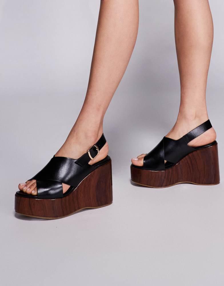 Public Desire Public Desire Tamanco mule sandals in black