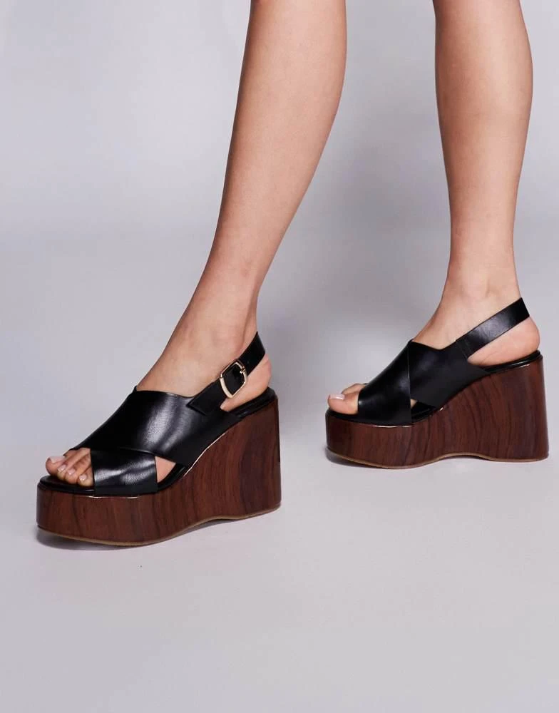 Public Desire Public Desire Tamanco mule sandals in black 1