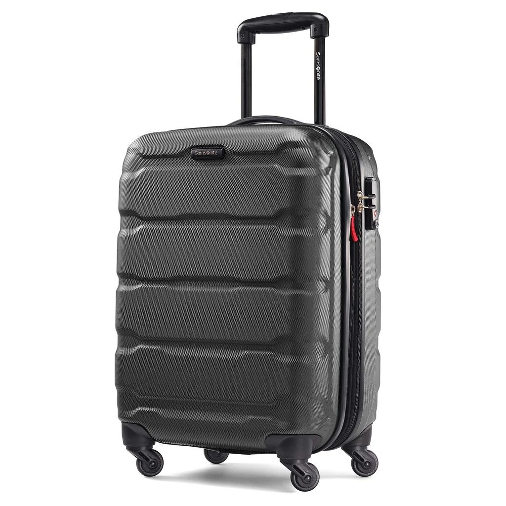 Samsonite Samsonite Omni PC Hardside Expandable Luggage with Spinner Wheels, Black, Checked-Medium 24-Inch