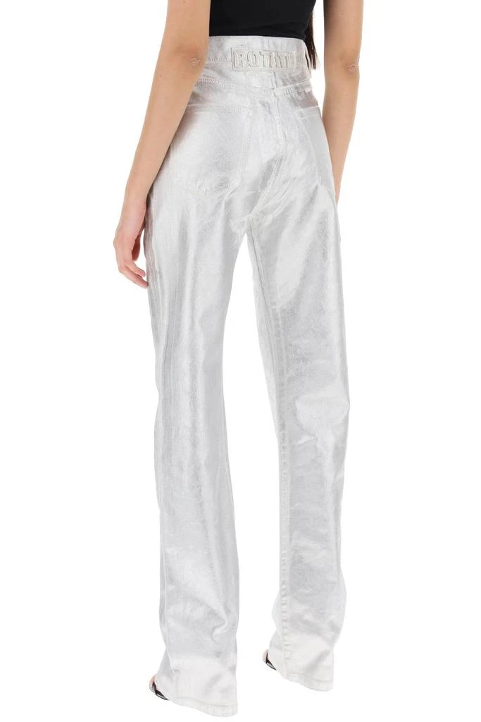 ROTATE Birger Christensen Denim Coated Pants With Seven 3