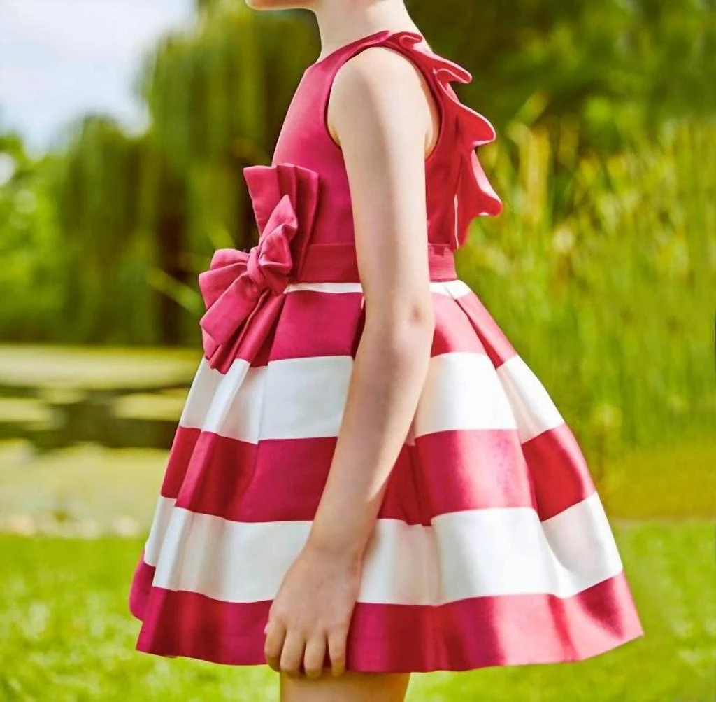 Abel & Lula Abel & Lula - Ottoman Stripe Ruffle Dress 3