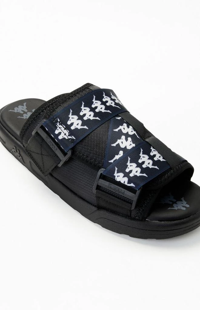 Kappa Black & White 222 Banda Mitel 1 Slide Sandals 6