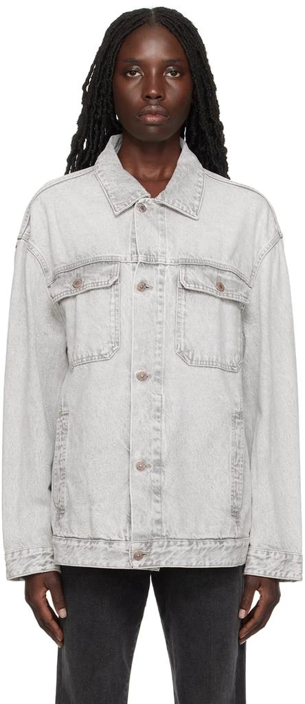 6397 Gray Oversized Denim Jacket 1