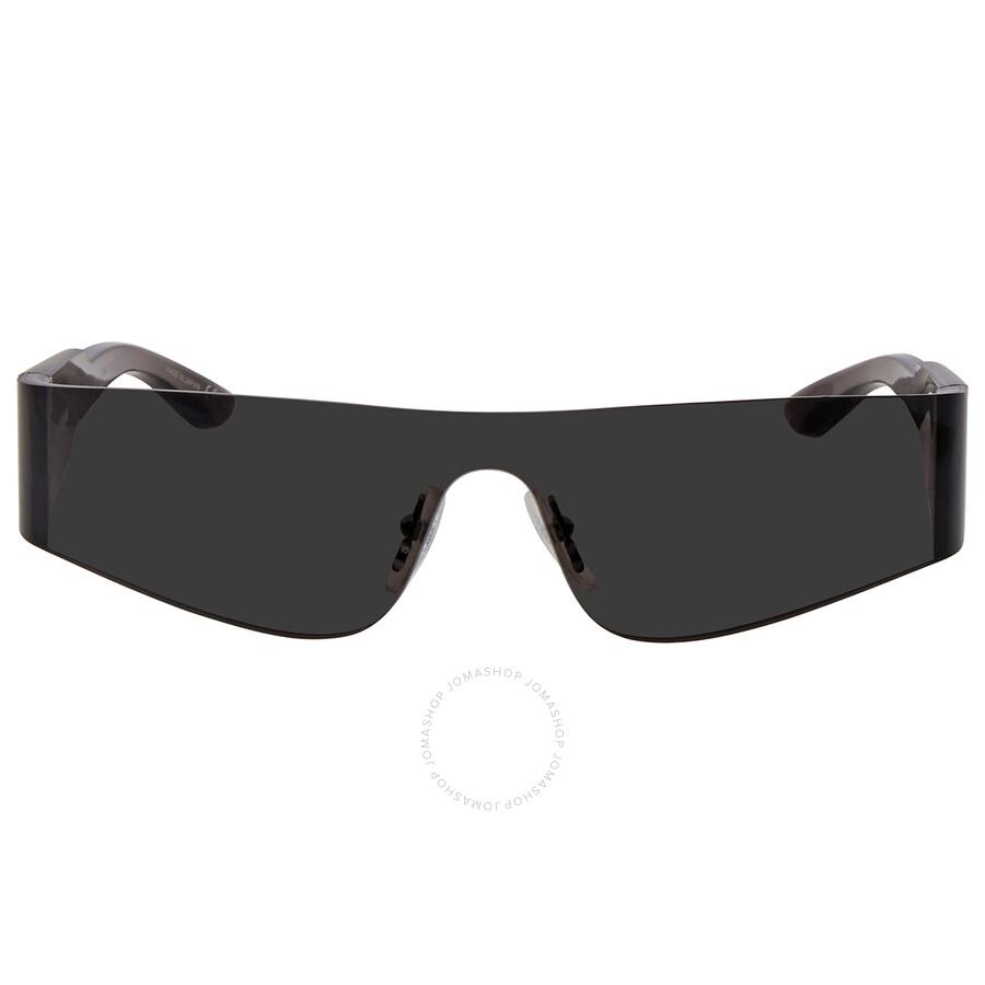 サングラス BALENCIAGA Balenciaga - BB0367S-001 - BLACK-BLACK-GREY Black cat-eye Balenciaga sunglasses with grey lense