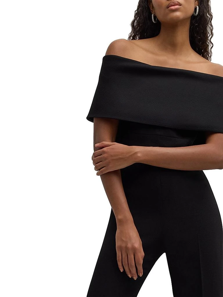 LELA ROSE Off-the-Shoulder Crêpe Jumpsuit 6