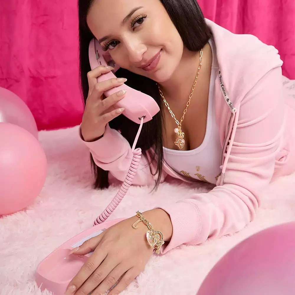 Juicy Couture Heart Stone 
J Charm Bracelet 2