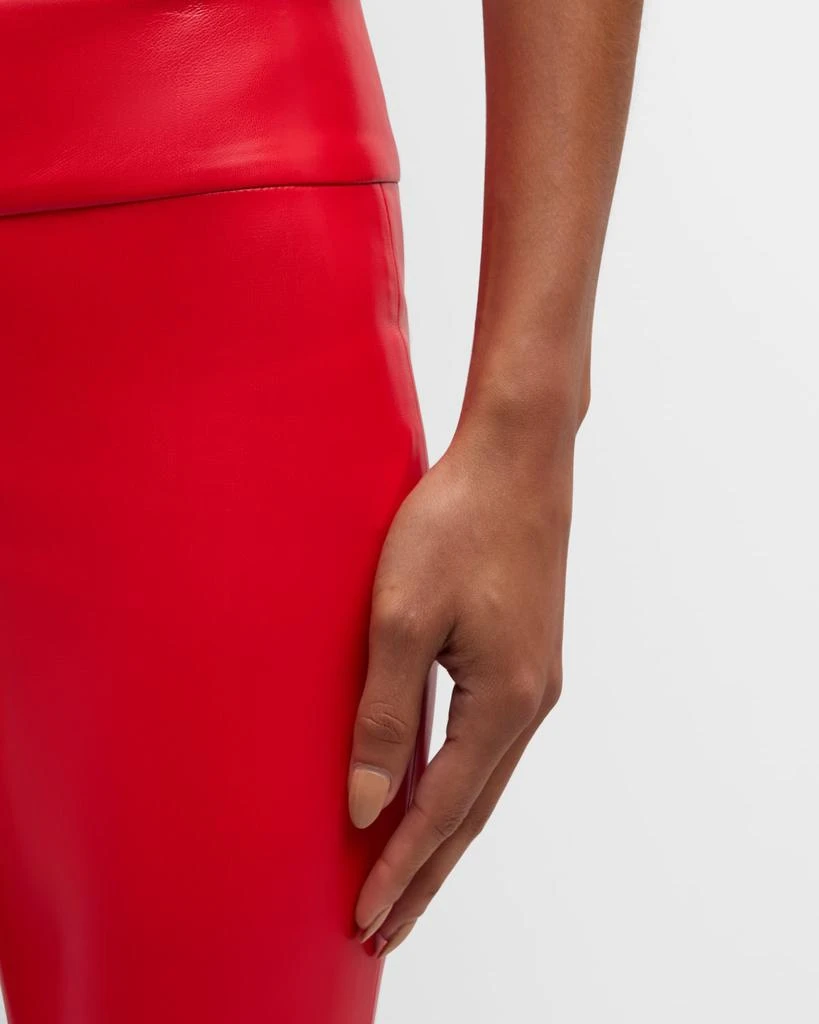 Alice + Olivia Olivia Vegan Leather Bootcut Pants 5