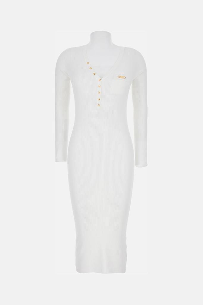 オールインワン・サロペット Elisabetta Franchi Fitted Midi Dress With Cut-Out Details Elisabetta Franchi Fitted Dress With Cut-Out Details | THE LIST