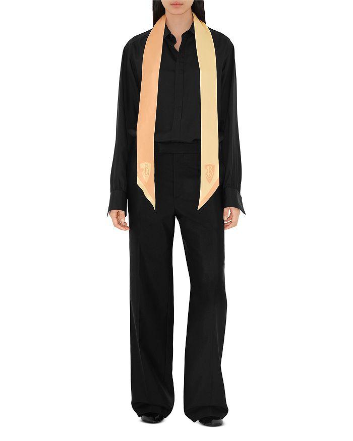 Skinny Reversible B Shield Silk Scarf – On Sale Now with Up Skinny Reversible B Shield Silk Scarf – On Sale Now with Up