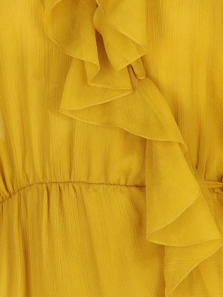 Yves Saint Laurent Saint Laurent Ruffled V-Neck Dress 3