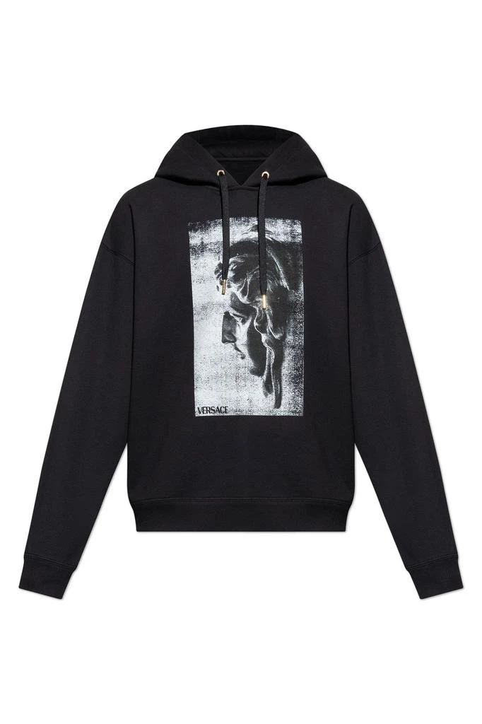 Versace Versace Pattern-Printed Drawstring Hoodie 1