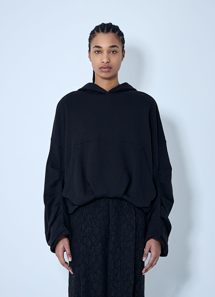 【DRIES VAN NOTEN】スウェット Dries Van Noten Men's' Drawstring Hooded Sweatshirt in Black