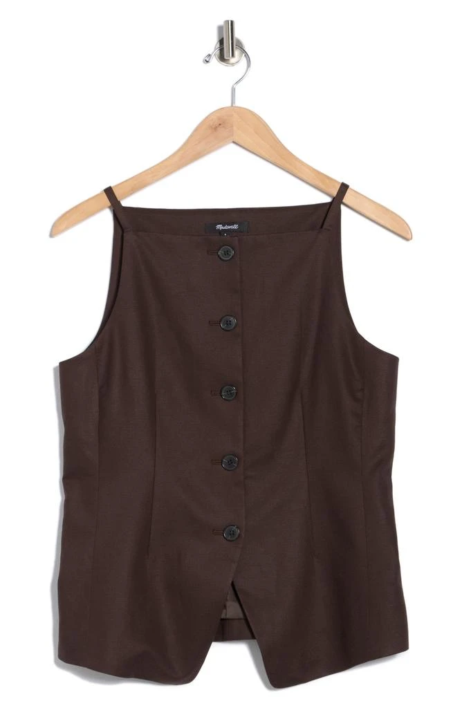 Madewell Harlow Square Neck Drapey Twill Vest 3