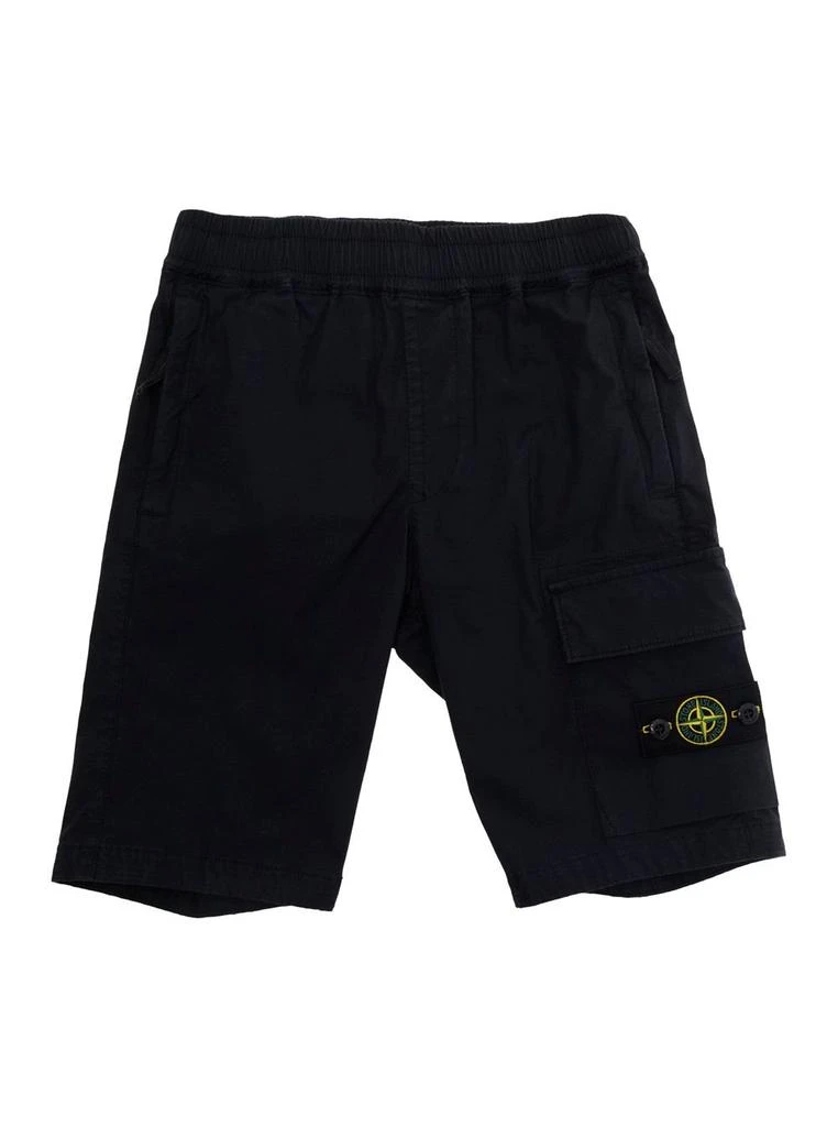 Stone Island Junior Stone Island Junior Logo Patch Cargo Shorts