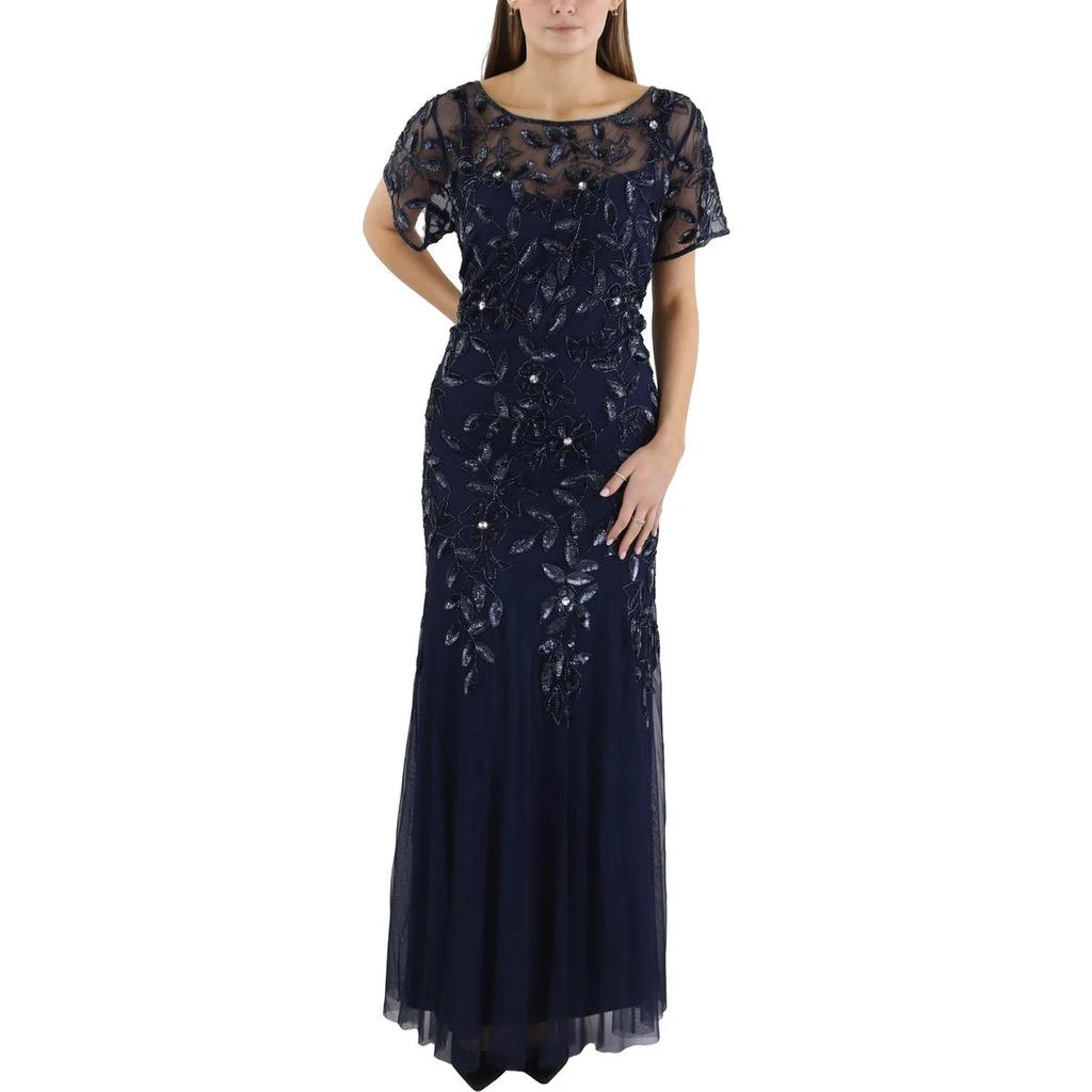Adrianna Papell Plus Womens Sequined Formal Evening Dress 5